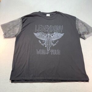 Urban Nation 3X Legendary‎ World Tour Graphic Tee - Black with Sparkle Sleeves